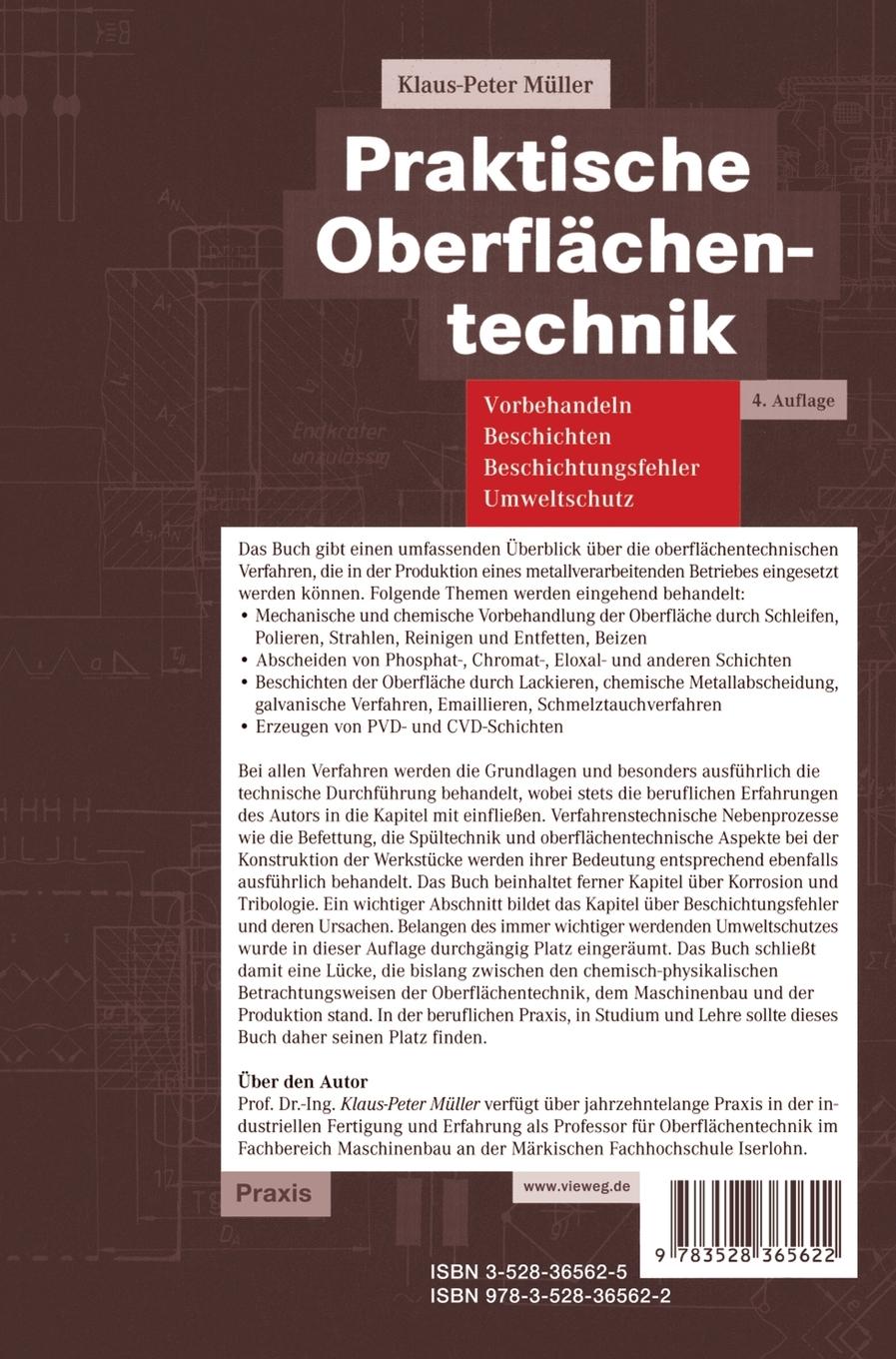 Rückseitencover Praktische Oberflächentechnik