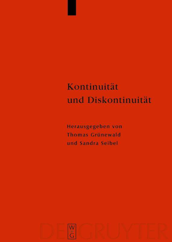 Vorderes Coverbild Kontinuität und Diskontinuität