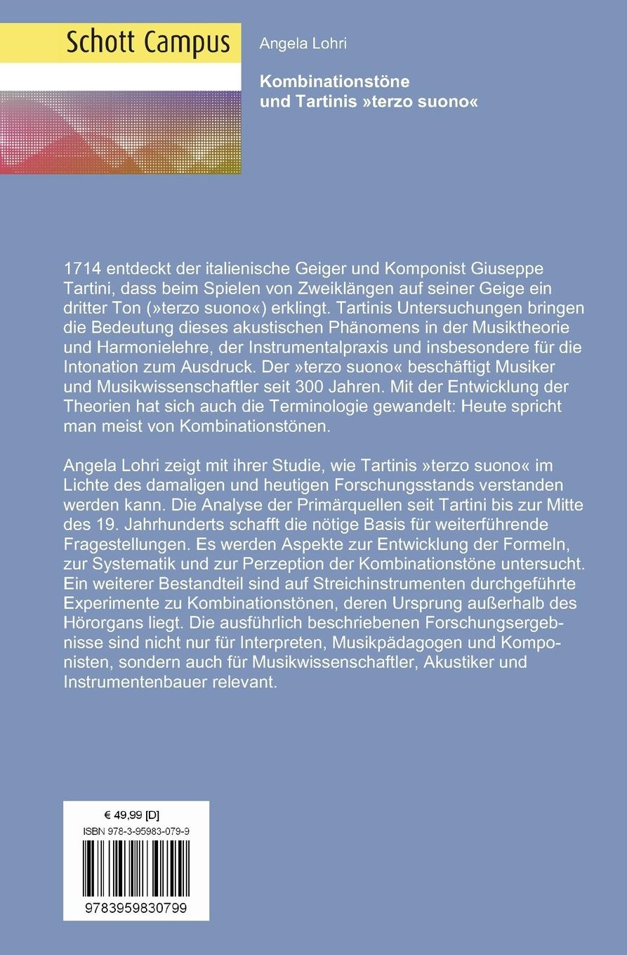 Rückseitencover Kombinationstöne und Tartinis 'terzo suono'