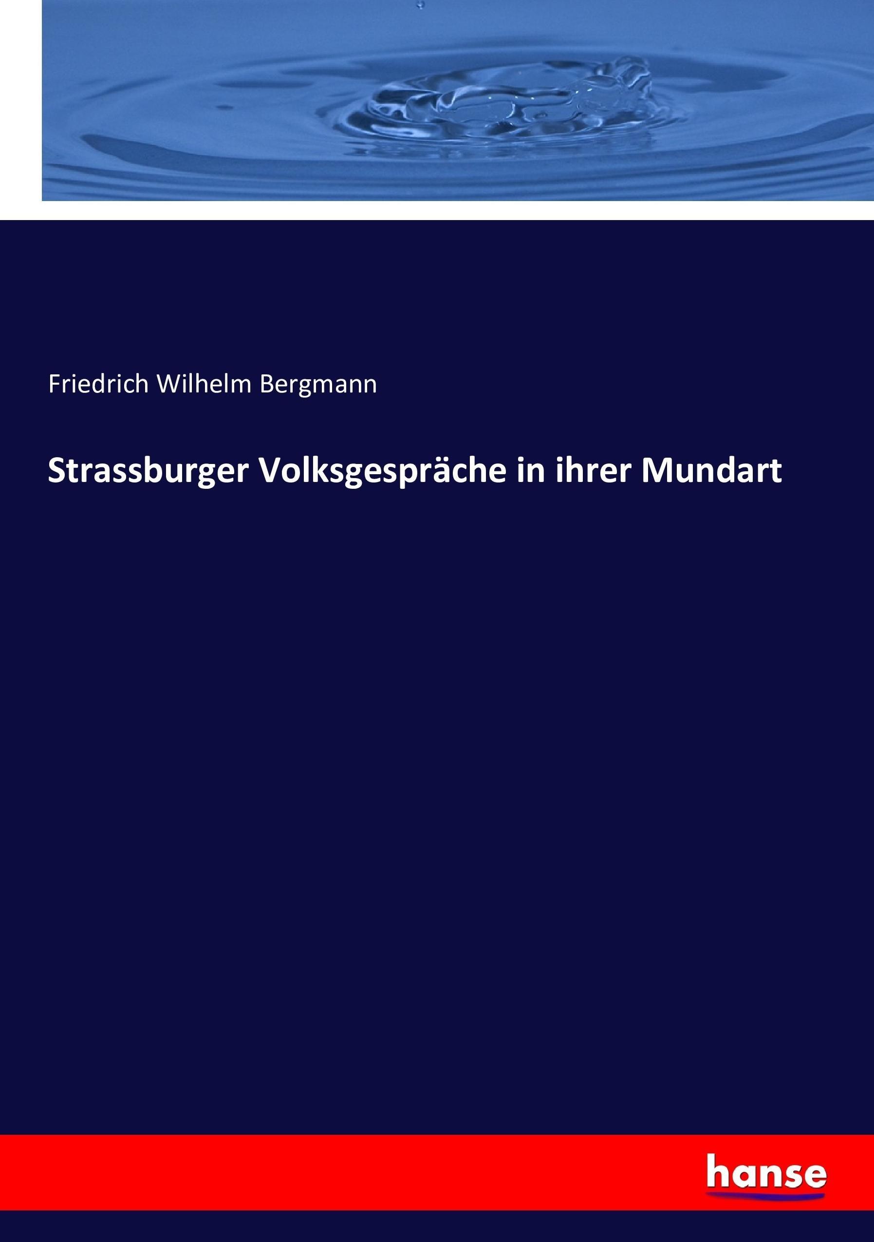 Vorderes Coverbild Strassburger Volksgespräche in ihrer Mundart
