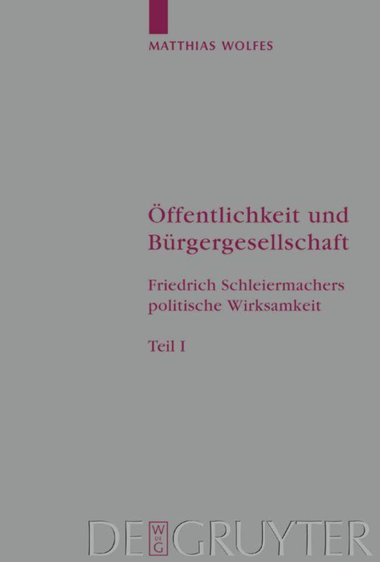 Vorderes Coverbild Öffentlichkeit und Bürgergesellschaft