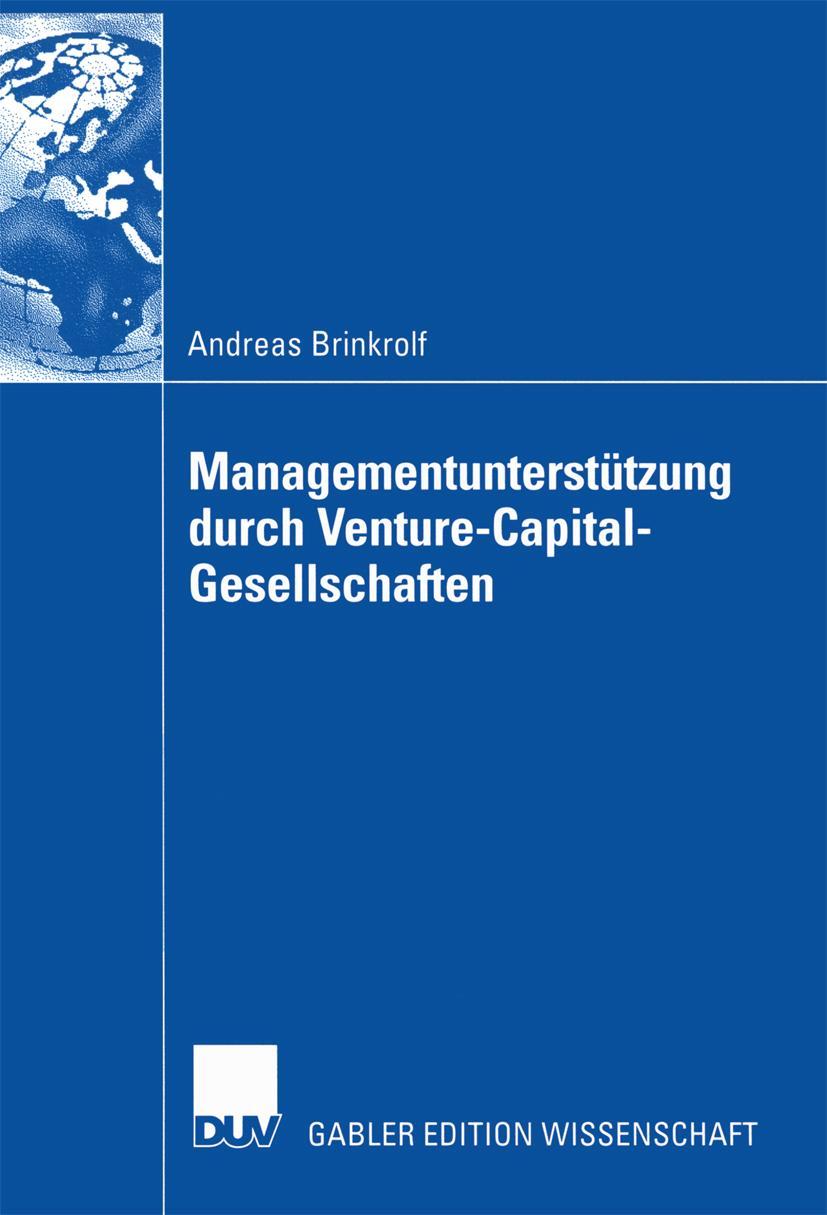 Vorderes Coverbild Managementunterstützung durch Venture-Capital-Gesellschaften