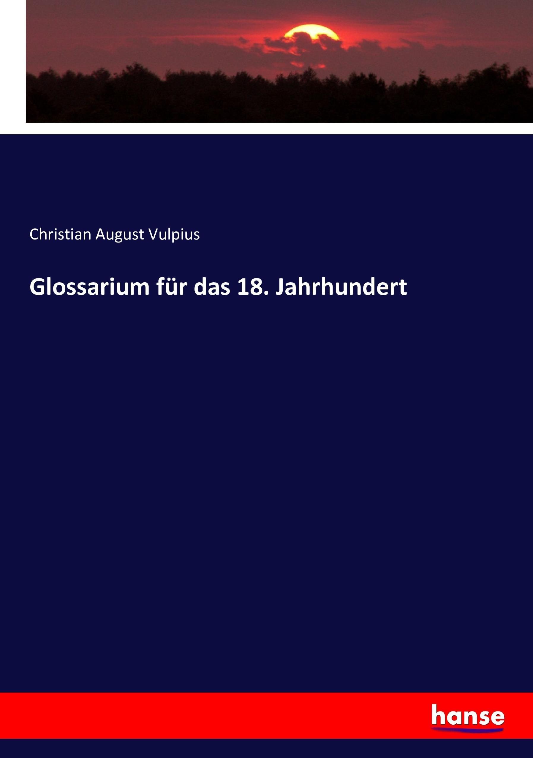 Vorderes Coverbild Glossarium für das 18. Jahrhundert