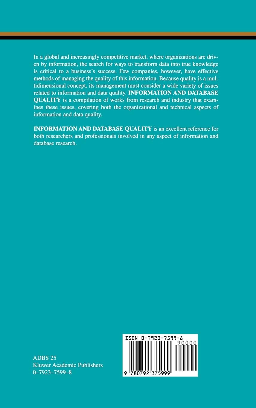 Rückseitencover Information and Database Quality