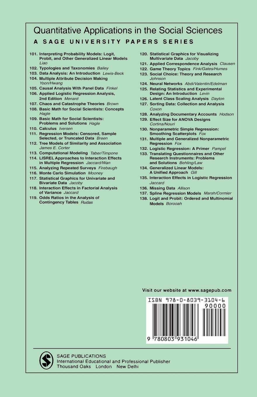 Rückseitencover Principal Components Analysis