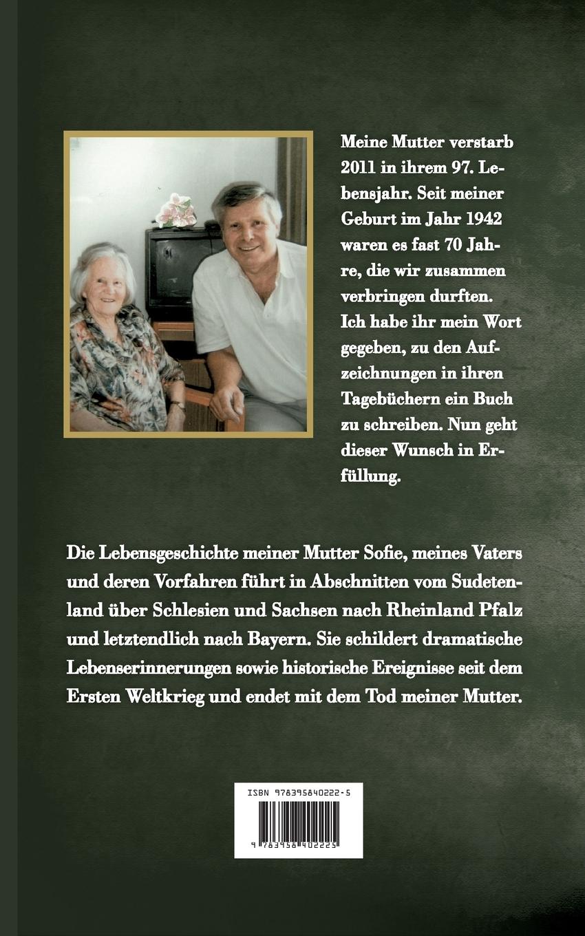 Rückseitencover Sofie - Schicksalsjahre im Schatten zweier Weltkriege