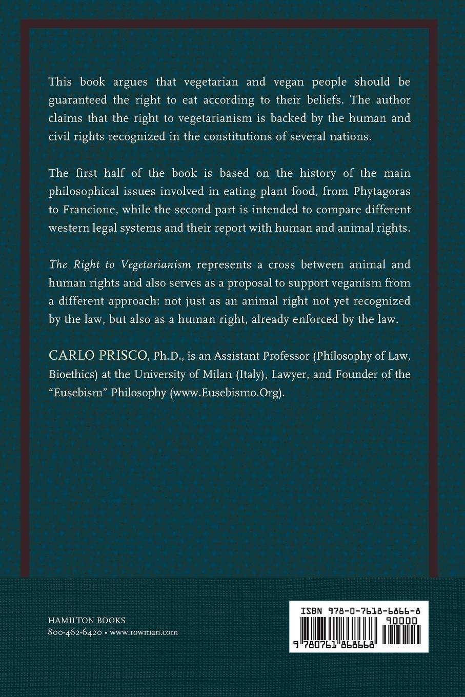 Rückseitencover Right to Vegetarianism