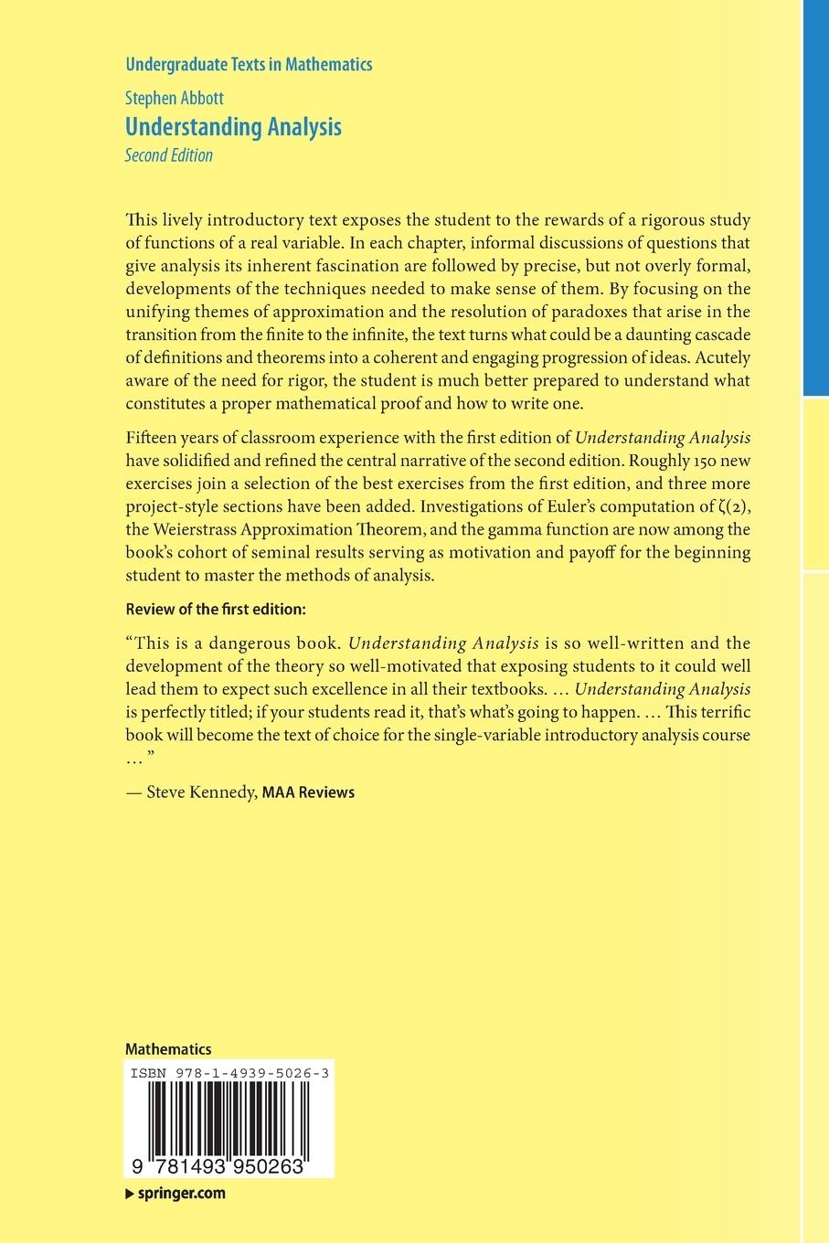 Rückseitencover Understanding Analysis