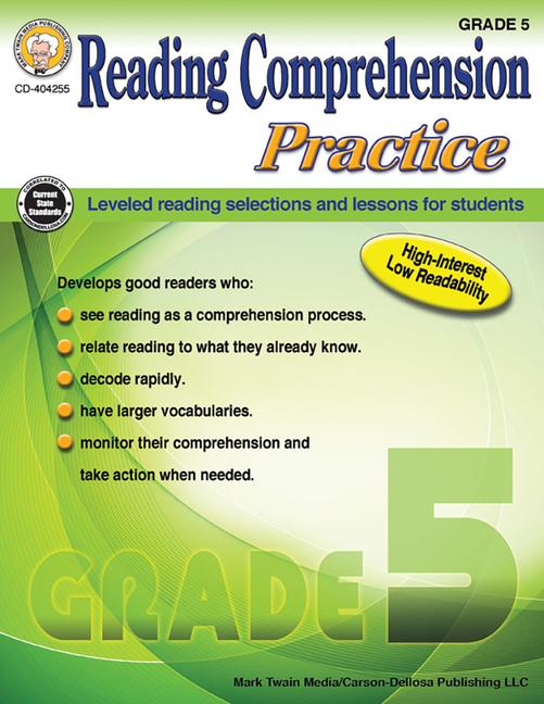 Vorderes Coverbild Reading Comprehension Practice, Grade 5