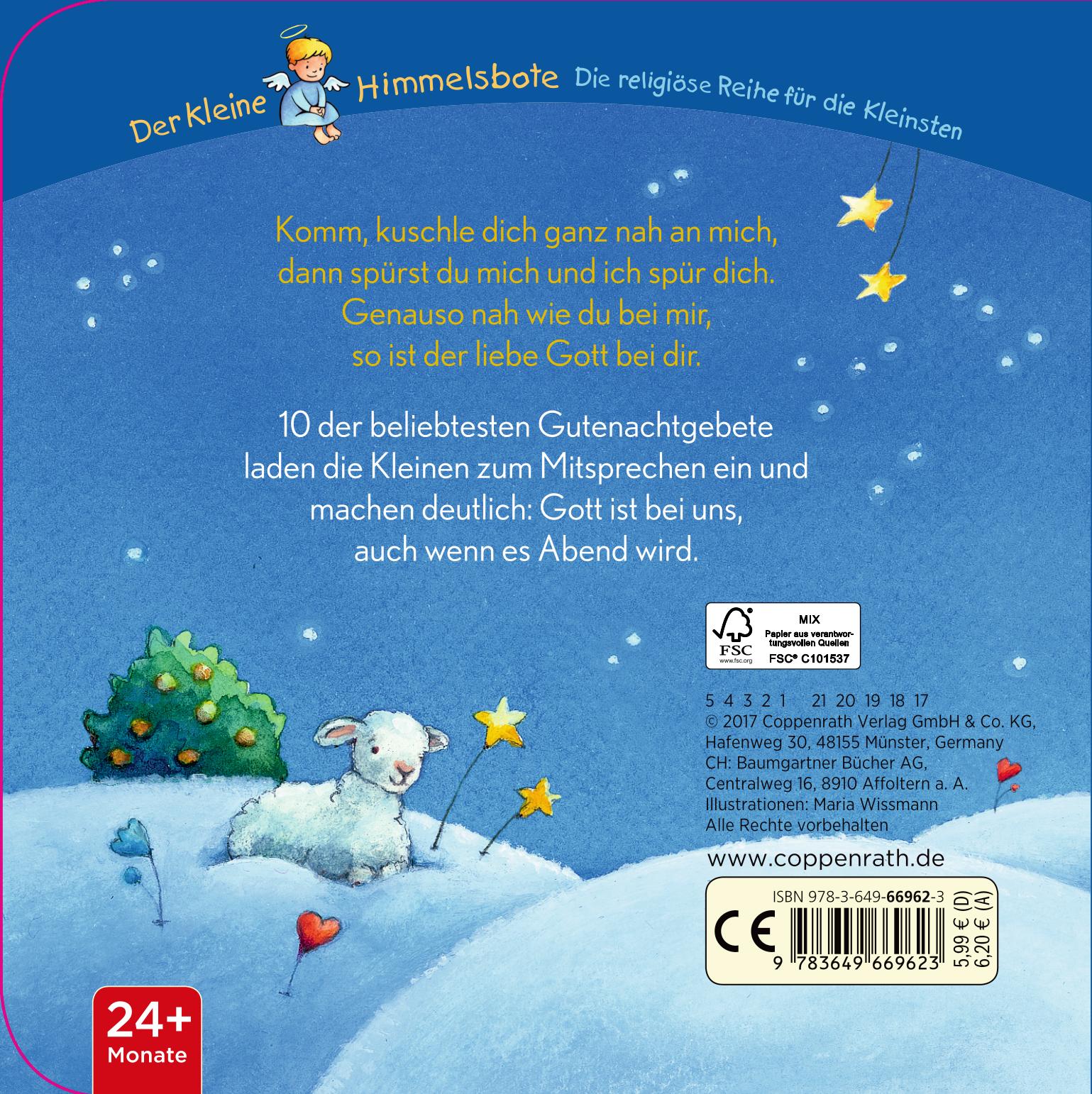 Rückseitencover Meine allerliebsten Kindergebete zur guten Nacht