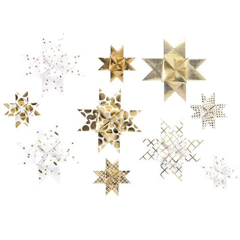 Vorderes Coverbild Fröbelsterne GRAPHIC, WEISS/GOLD