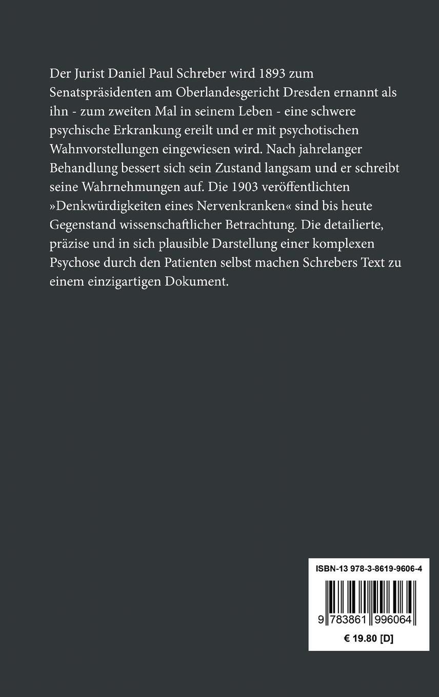 Rückseitencover Denkwürdigkeiten eines Nervenkranken