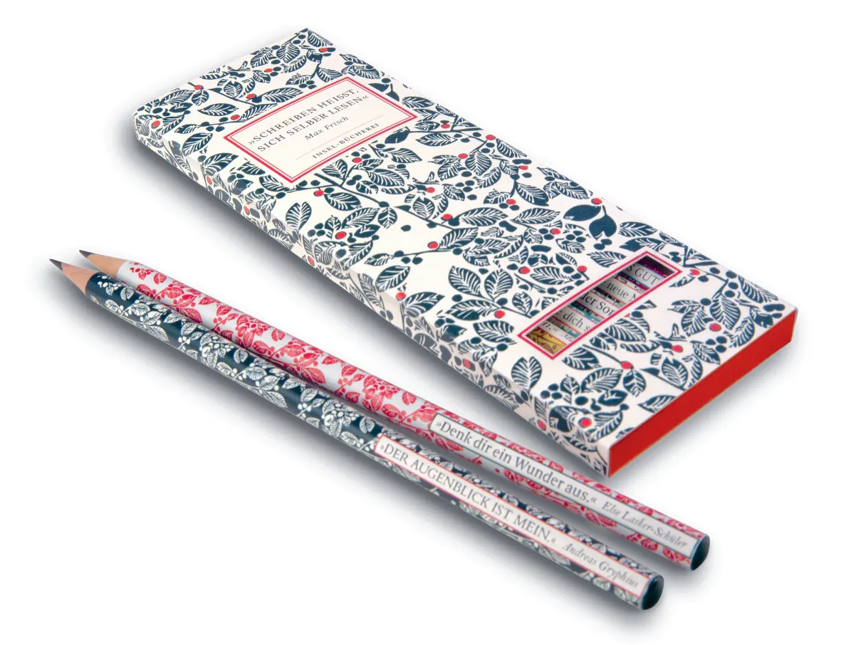 Vorderes Coverbild Insel-Bücherei Bleistift-Set I. 6 Bleistifte mit Zitaten