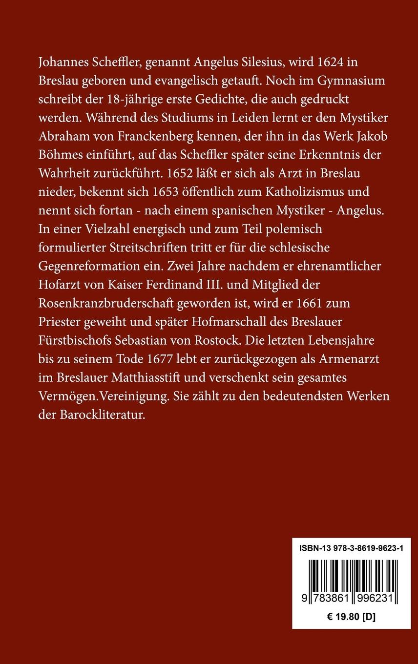 Rückseitencover Sinnliche Beschreibung der vier letzten Dinge