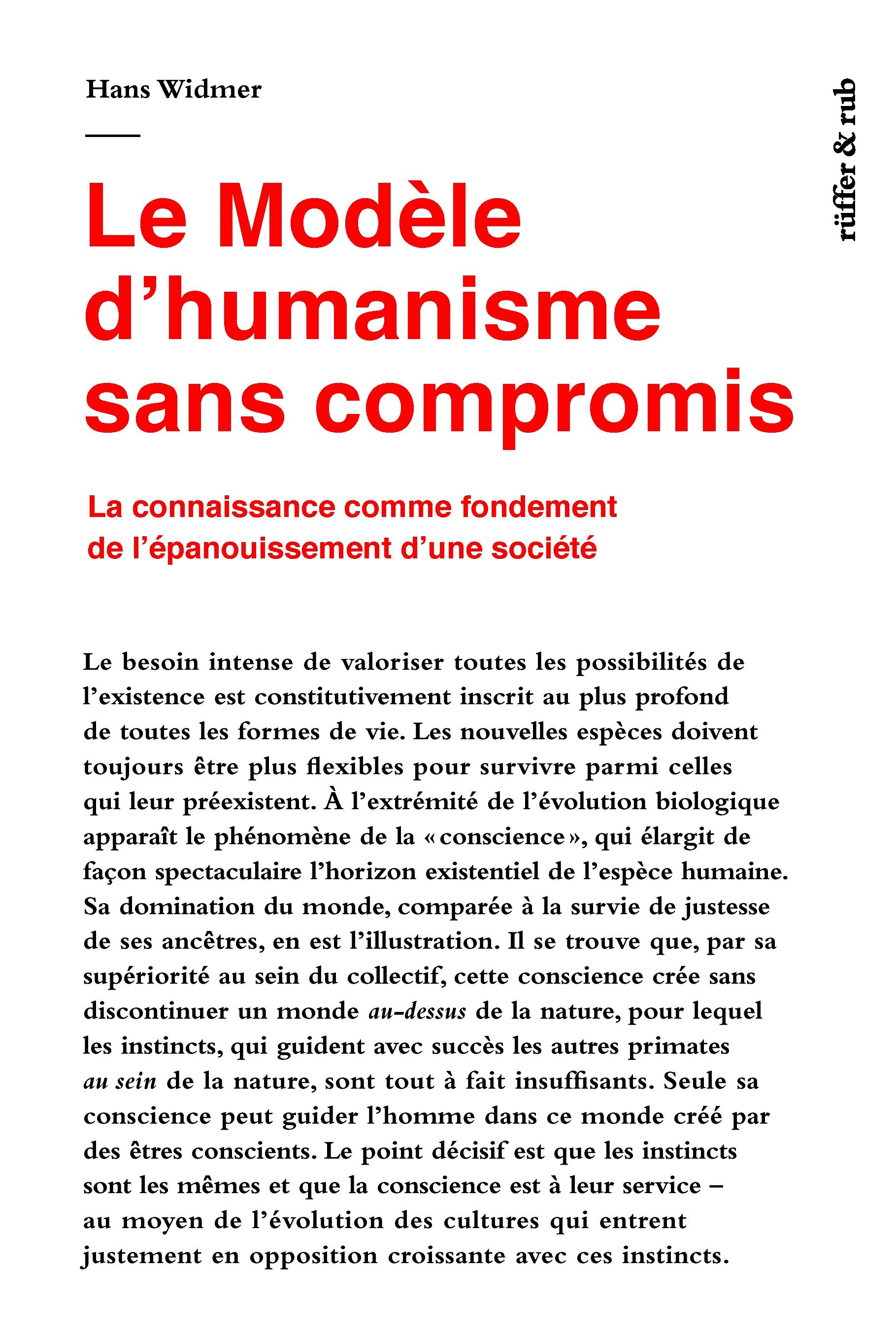 Vorderes Coverbild Le Modèle d'humanisme sans compromis