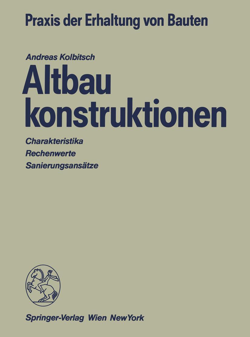 Vorderes Coverbild Altbaukonstruktionen