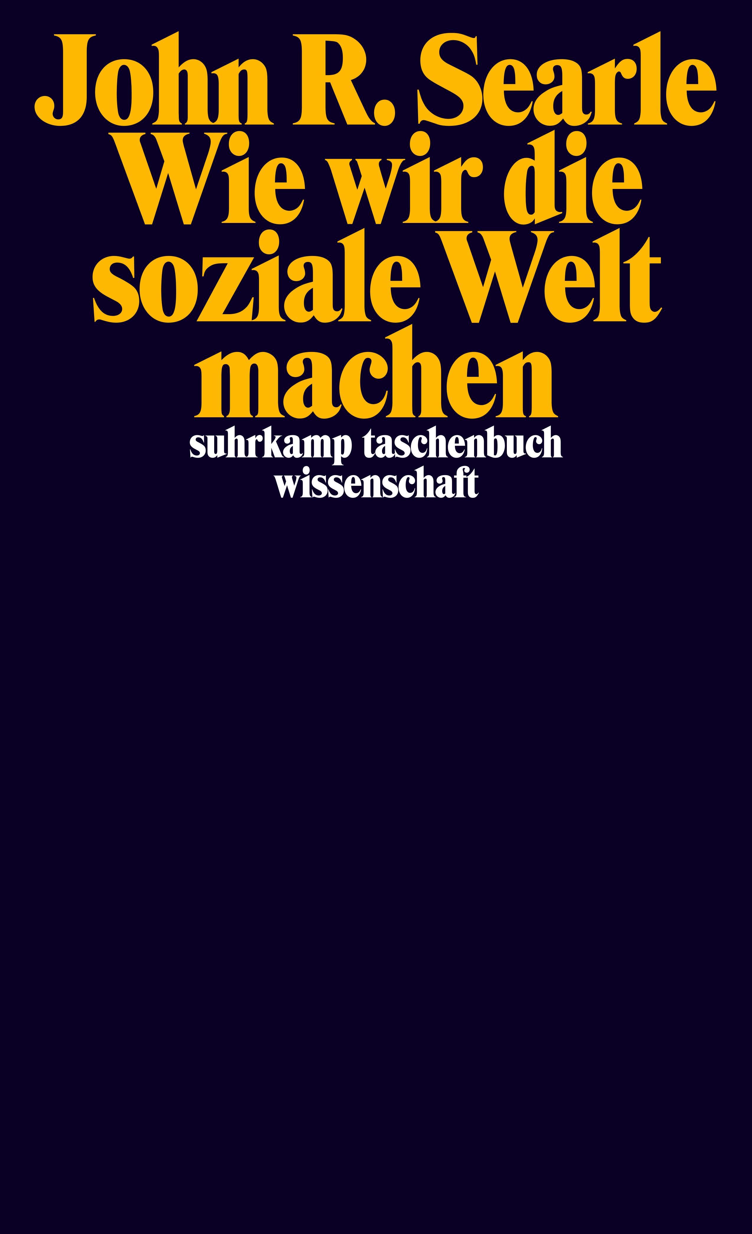 Vorderes Coverbild Wie wir die soziale Welt machen