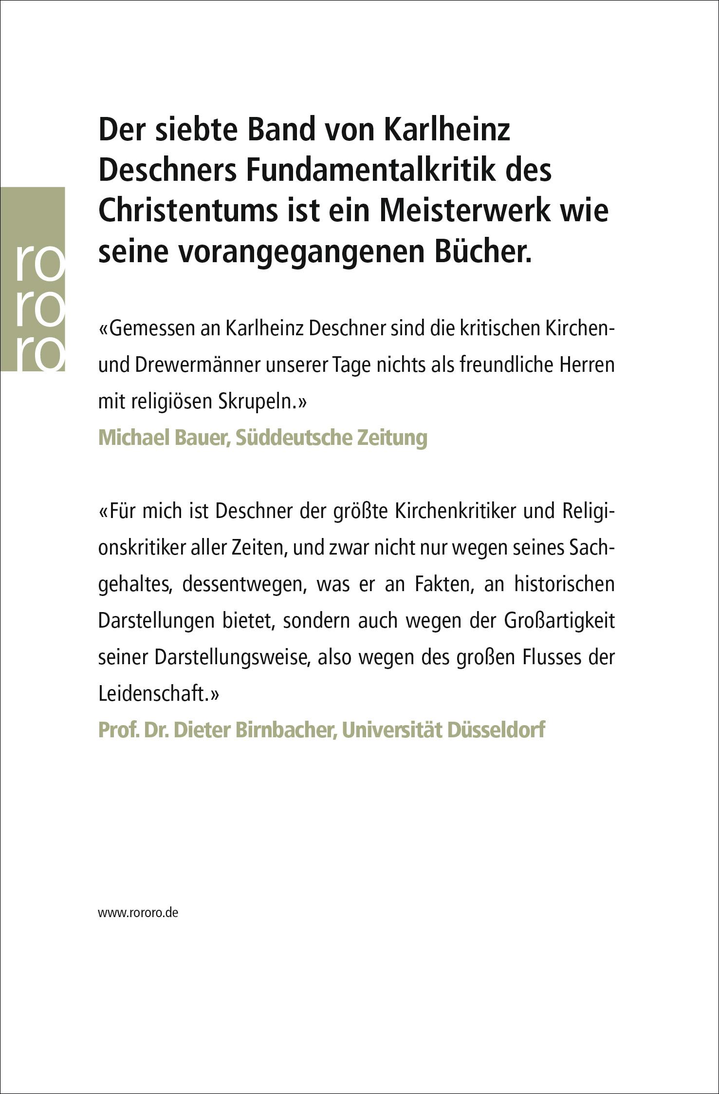 Rückseitencover Kriminalgeschichte des Christentums 7