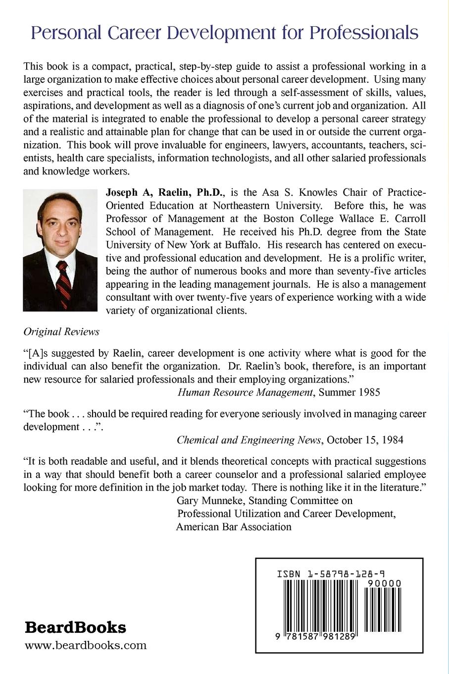 Rückseitencover Personal Career Development for Professionals