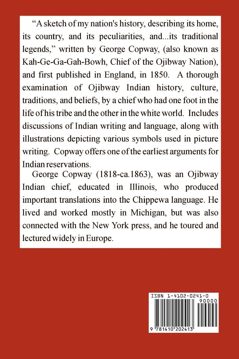 Rückseitencover The Traditional History and Characteristic Sketches of the Ojibway Nation