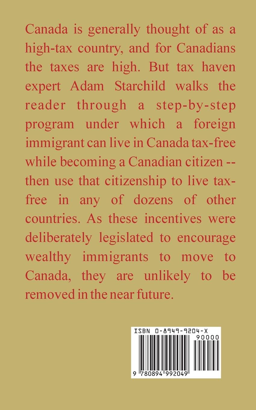 Rückseitencover Live Tax Free in Canada