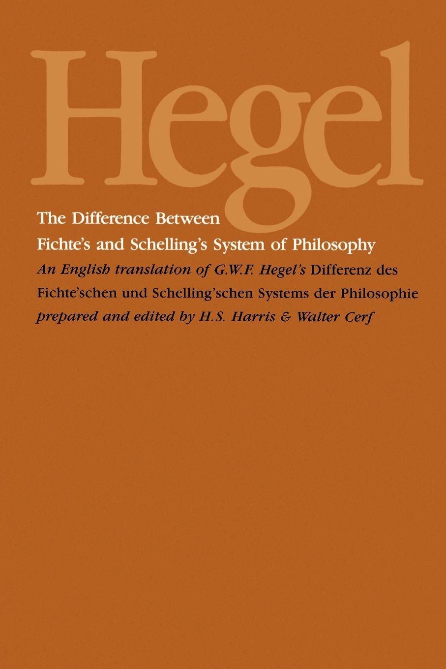 Vorderes Coverbild The Difference Between Fichte's and Schelling's System of Philosophy
