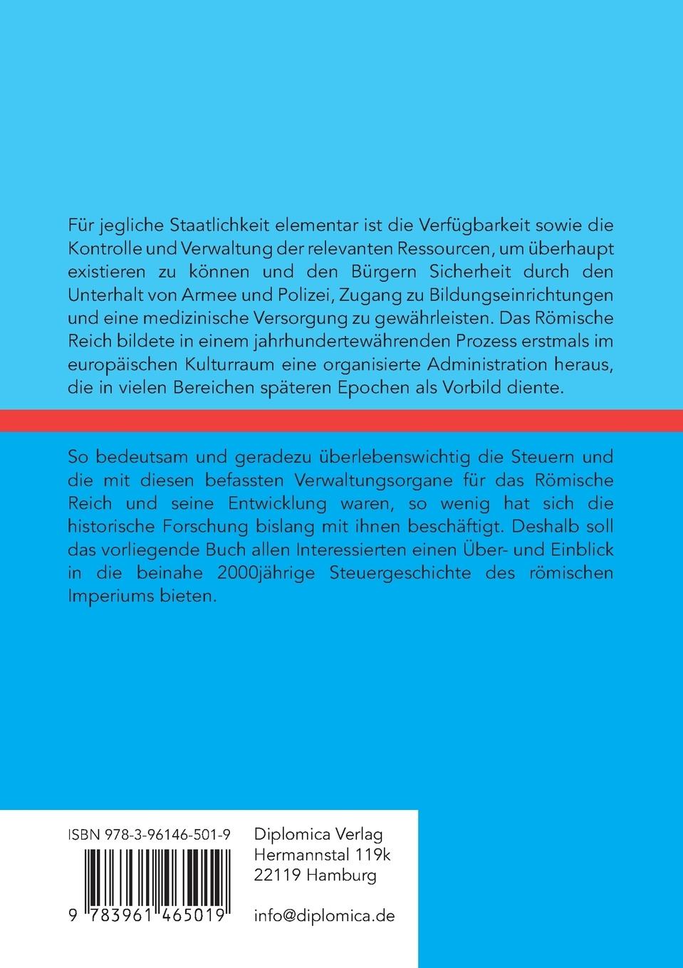 Rückseitencover Die Steuergeschichte des Römischen Reiches