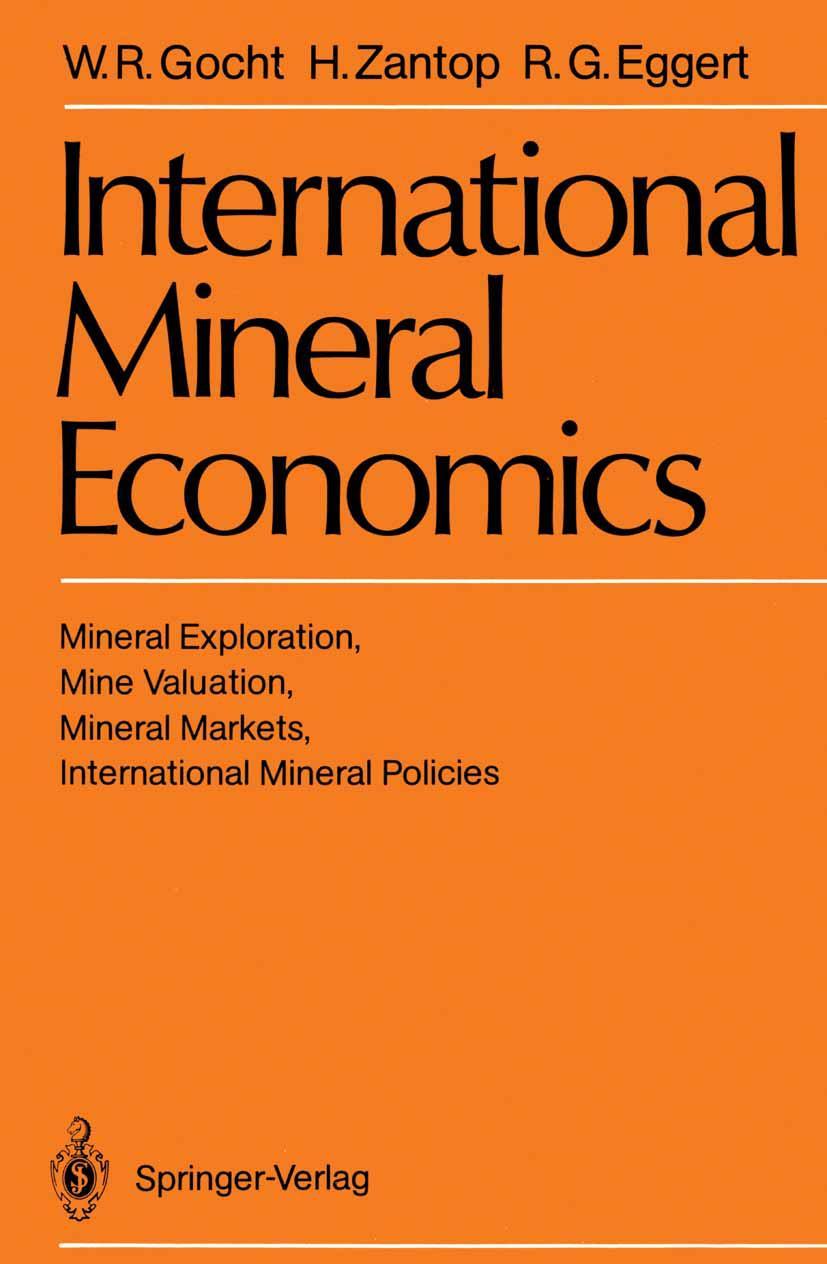 Vorderes Coverbild International Mineral Economics