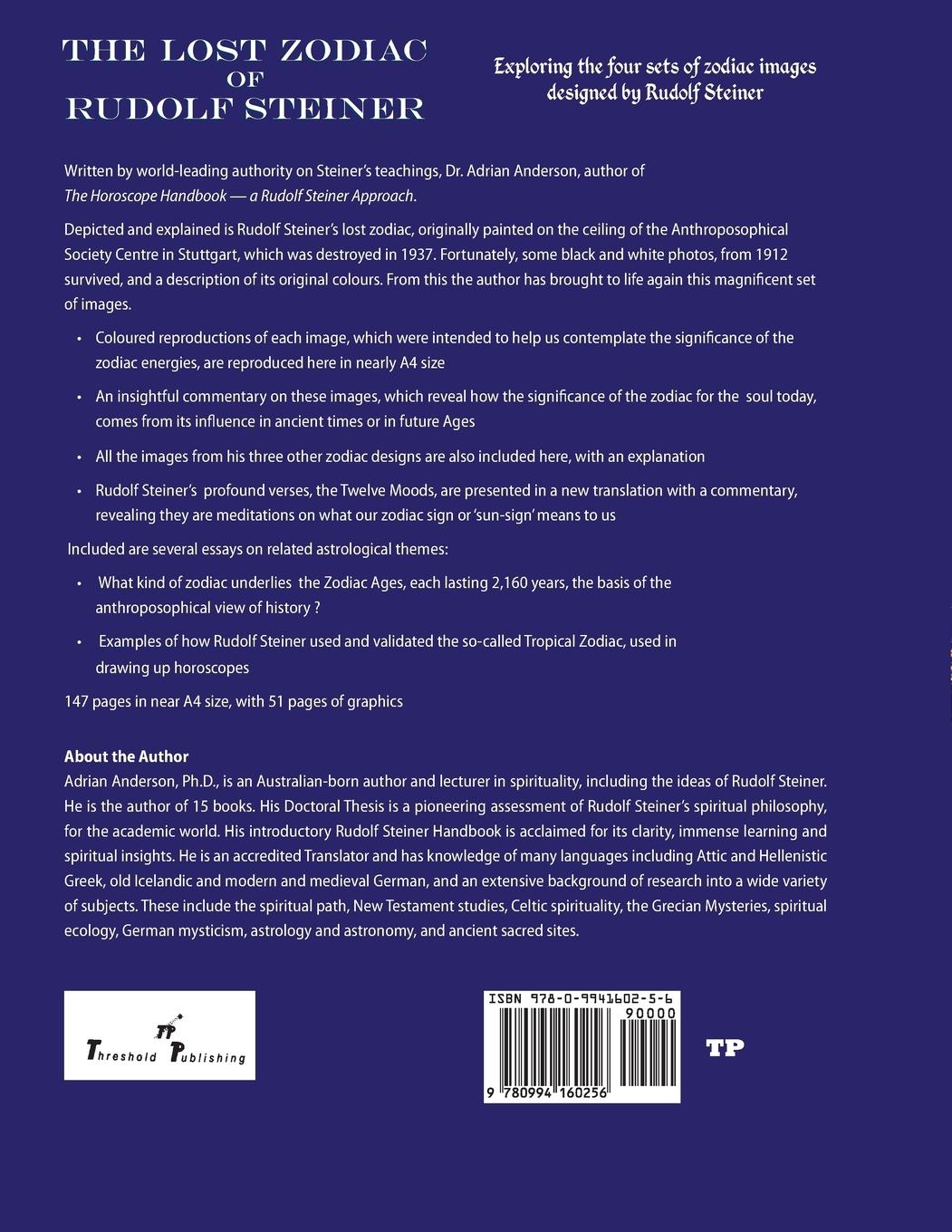 Rückseitencover The Lost Zodiac of Rudolf Steiner: Exploring the four sets of zodiac images designed by Rudolf Steiner