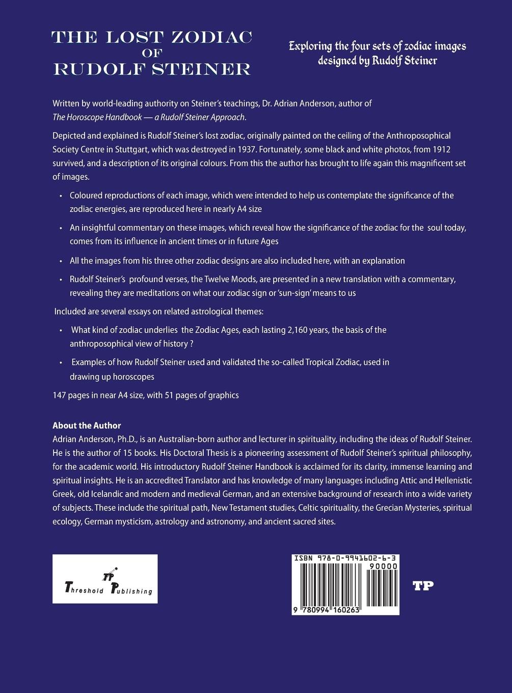 Rückseitencover The Lost Zodiac of Rudolf Steiner: Exploring the four sets of zodiac images designed by Rudolf Steiner