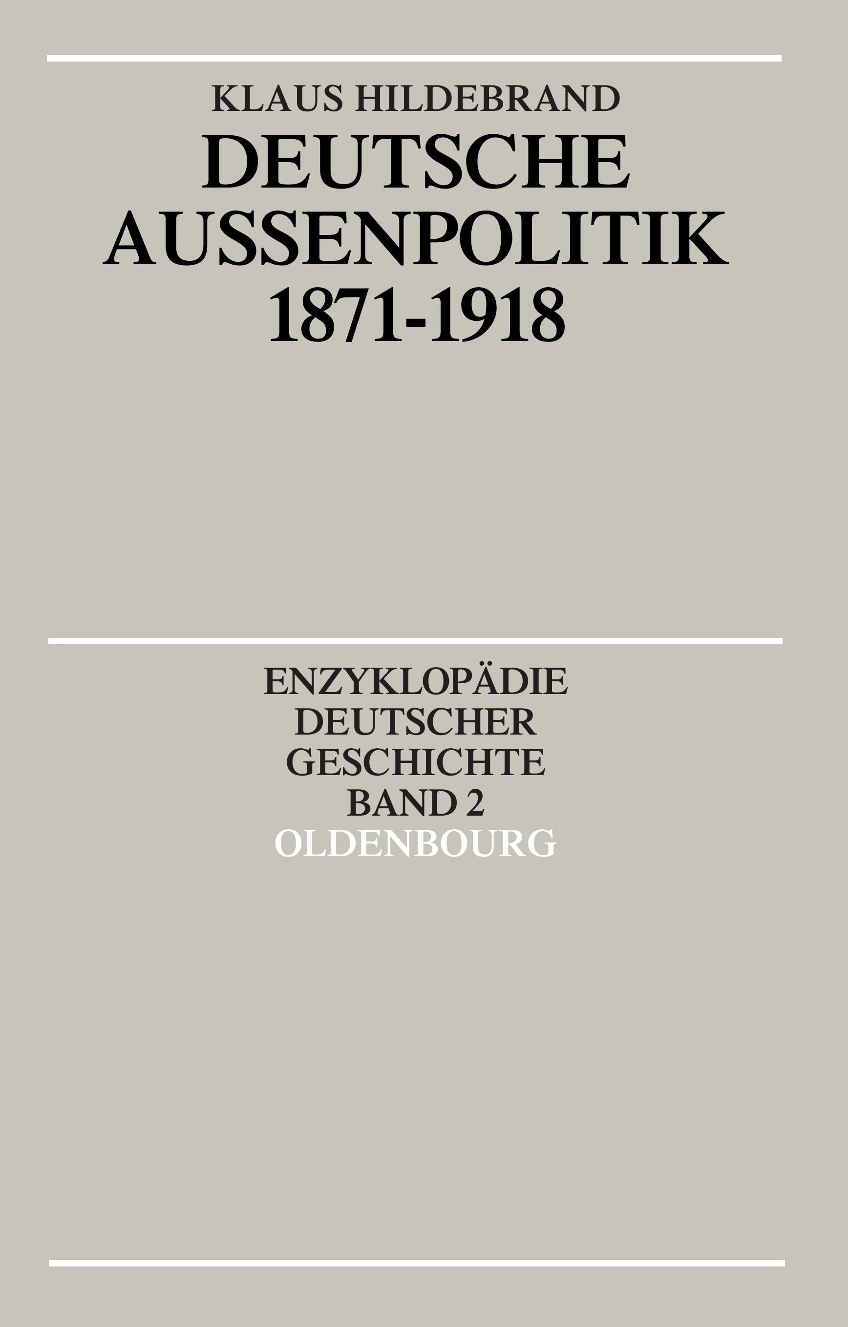 Vorderes Coverbild Deutsche Außenpolitik 1871-1918