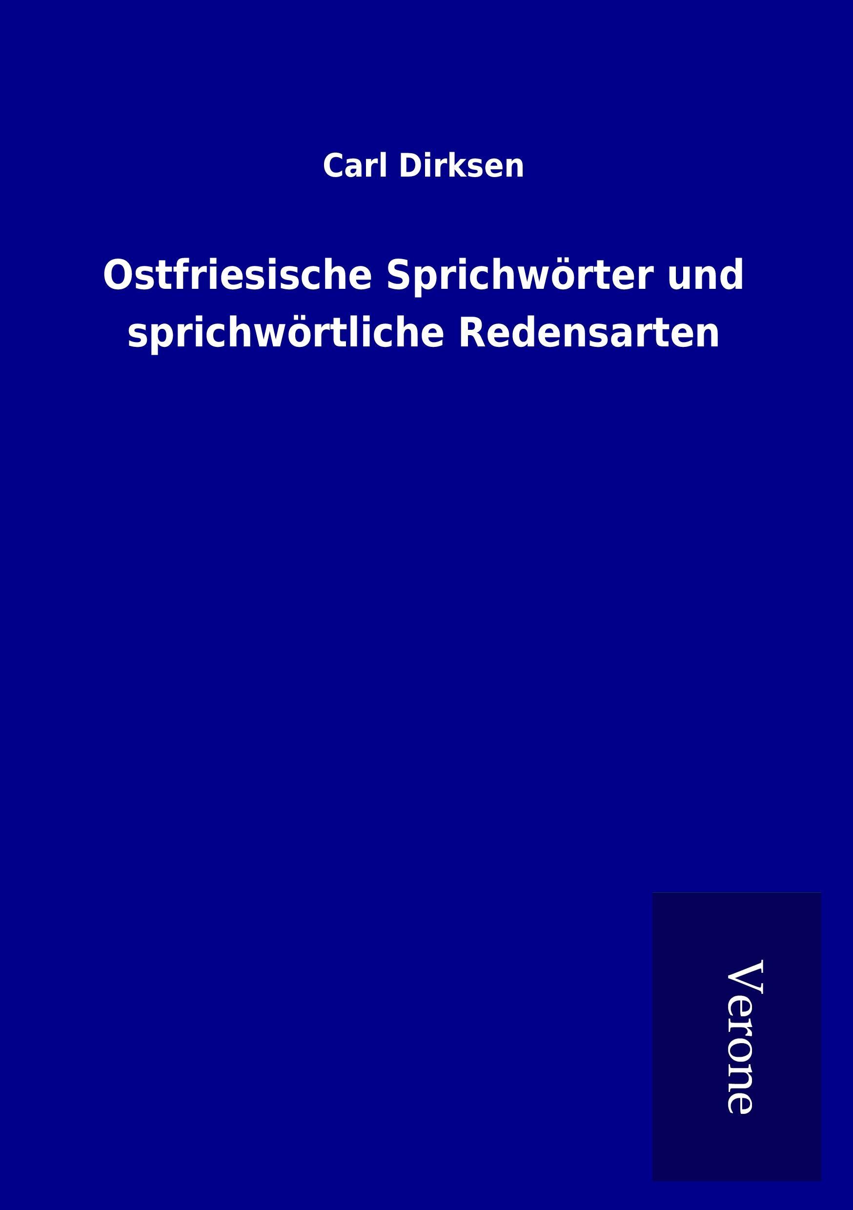 Vorderes Coverbild Ostfriesische Sprichwörter und sprichwörtliche Redensarten