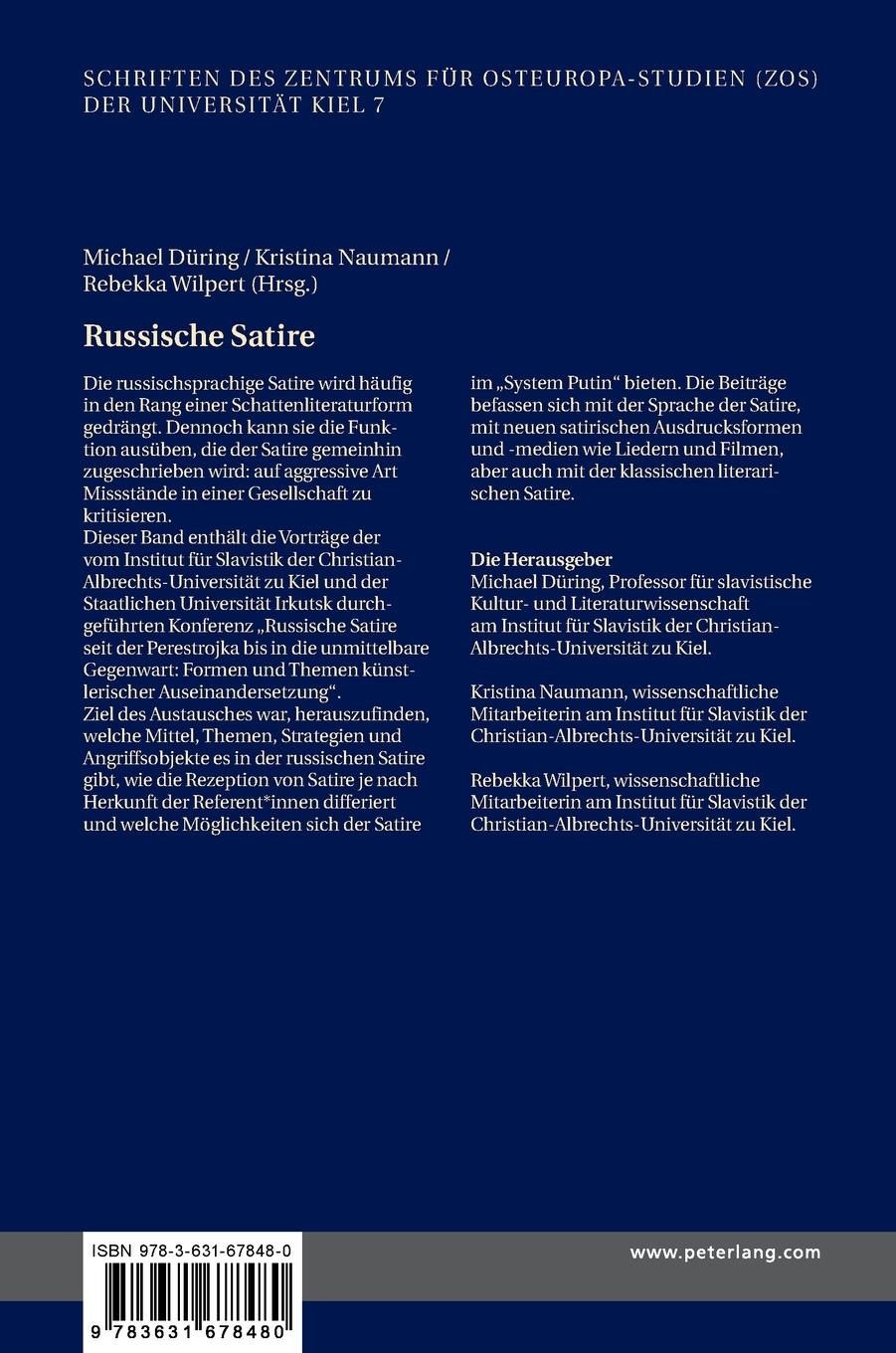 Rückseitencover Russische Satire