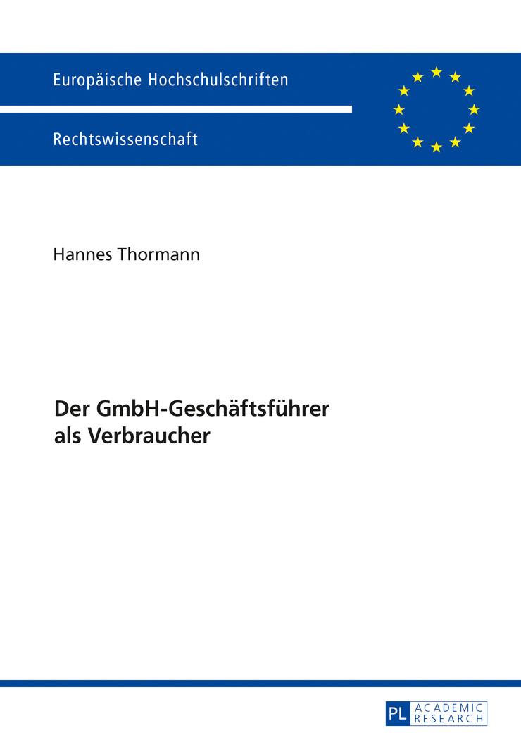 Vorderes Coverbild Der GmbH-Geschäftsführer als Verbraucher