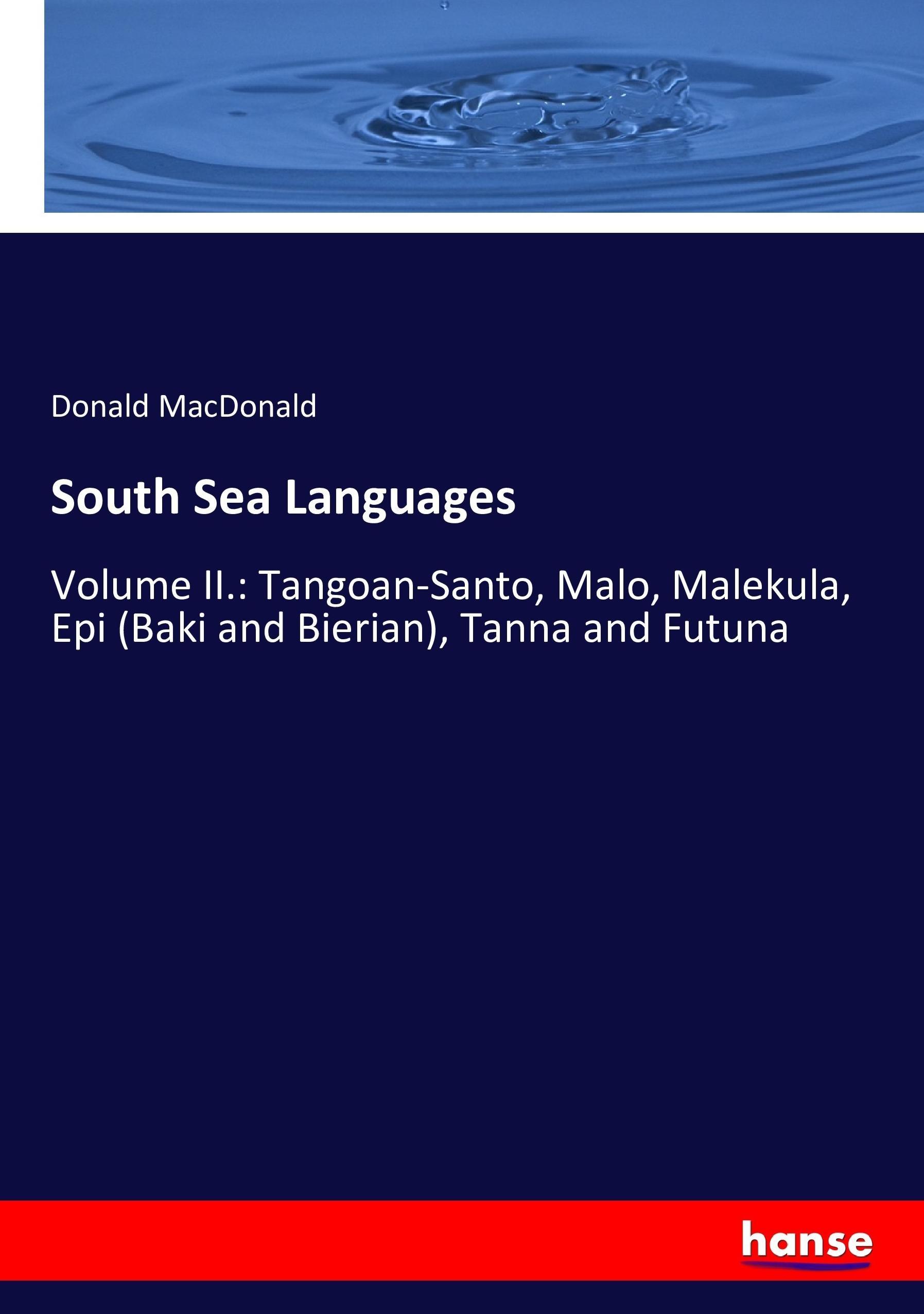 Vorderes Coverbild South Sea Languages