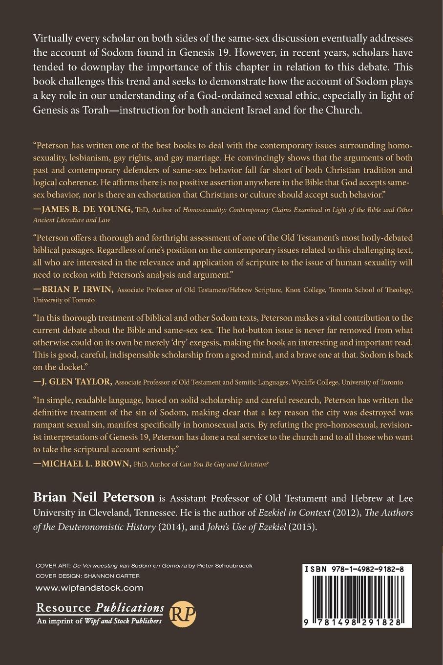 Rückseitencover What was the Sin of Sodom