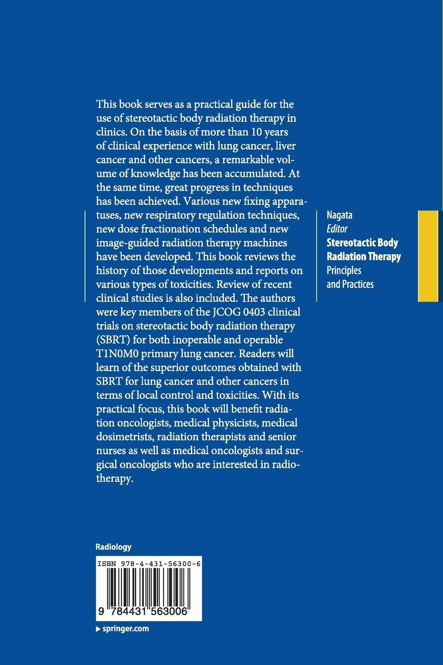 Rückseitencover Stereotactic Body Radiation Therapy