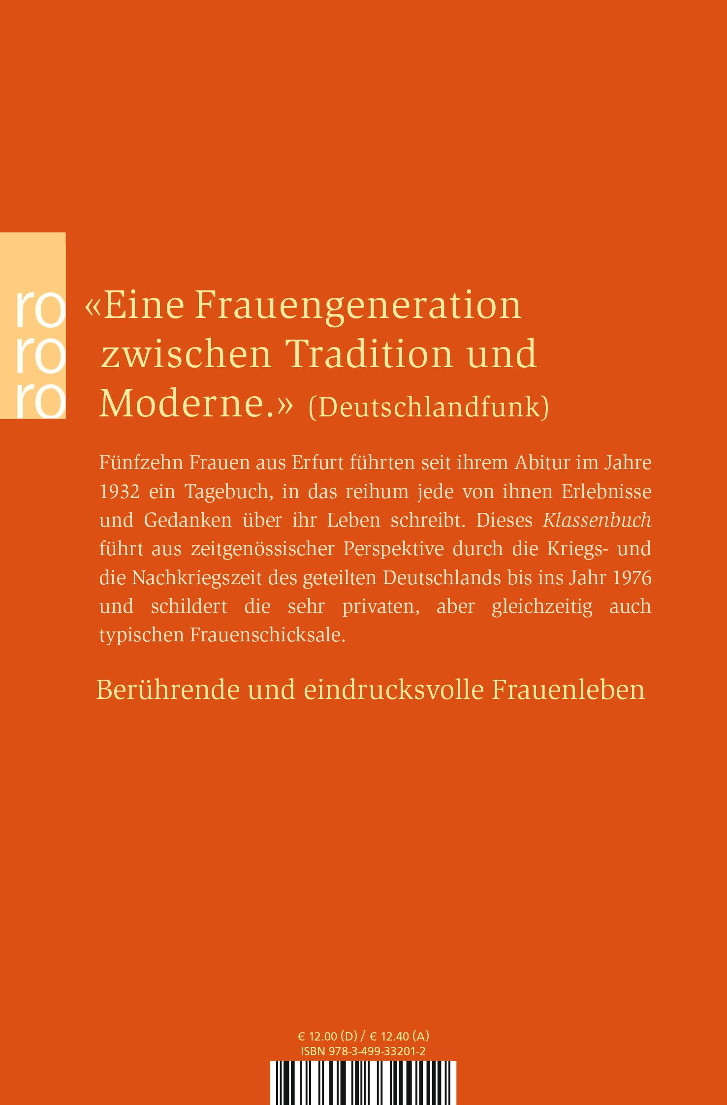 Rückseitencover Das Klassenbuch. Großdruck