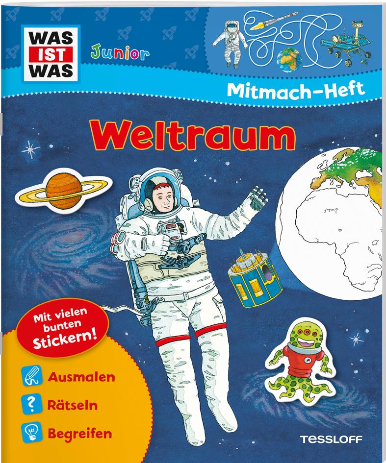 Vorderes Coverbild WAS IST WAS Junior Mitmach-Heft Weltraum