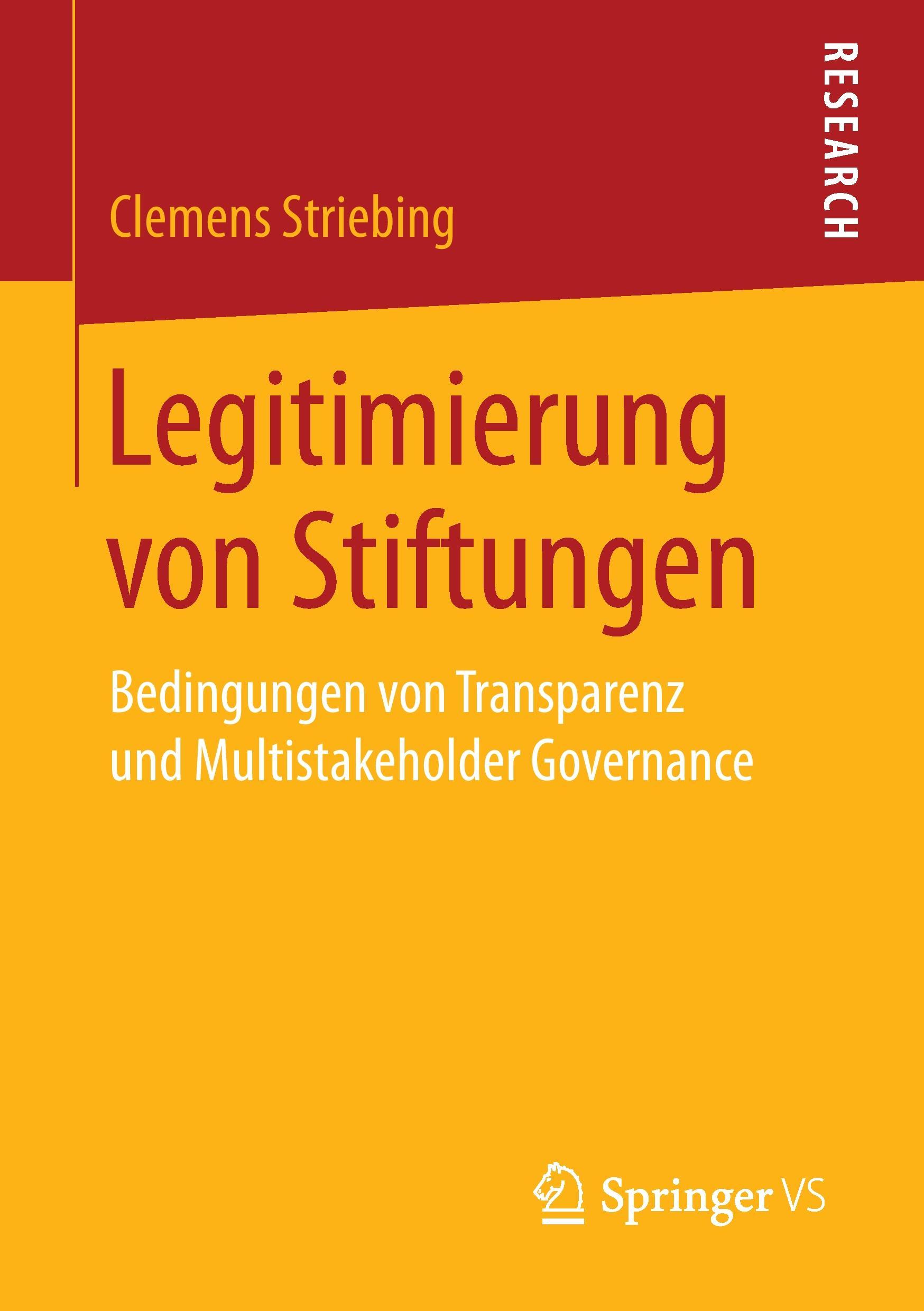 Vorderes Coverbild Legitimierung von Stiftungen