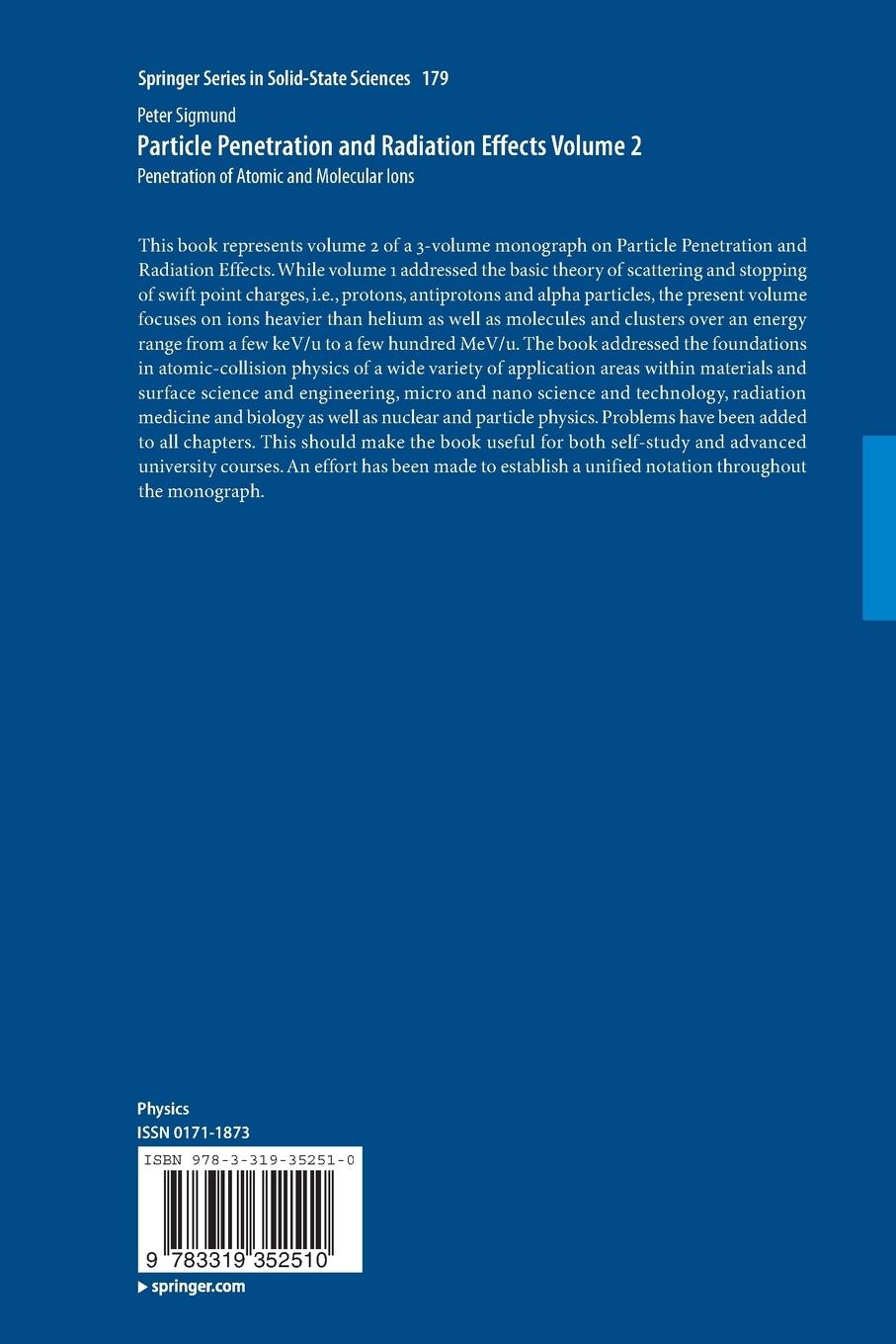 Rückseitencover Particle Penetration and Radiation Effects Volume 2