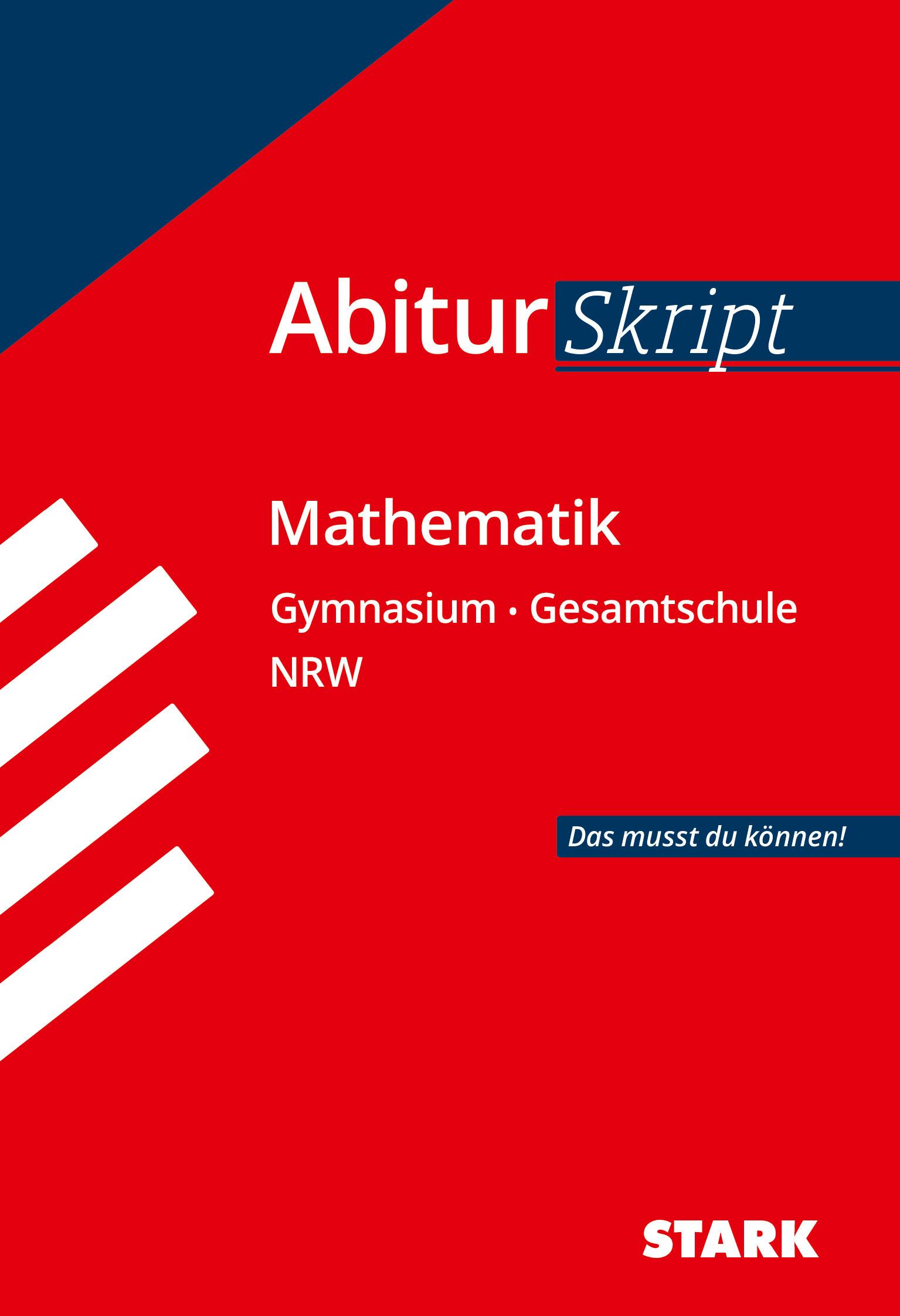 Vorderes Coverbild Abiturskript - Mathematik Nordrhein-Westfalen