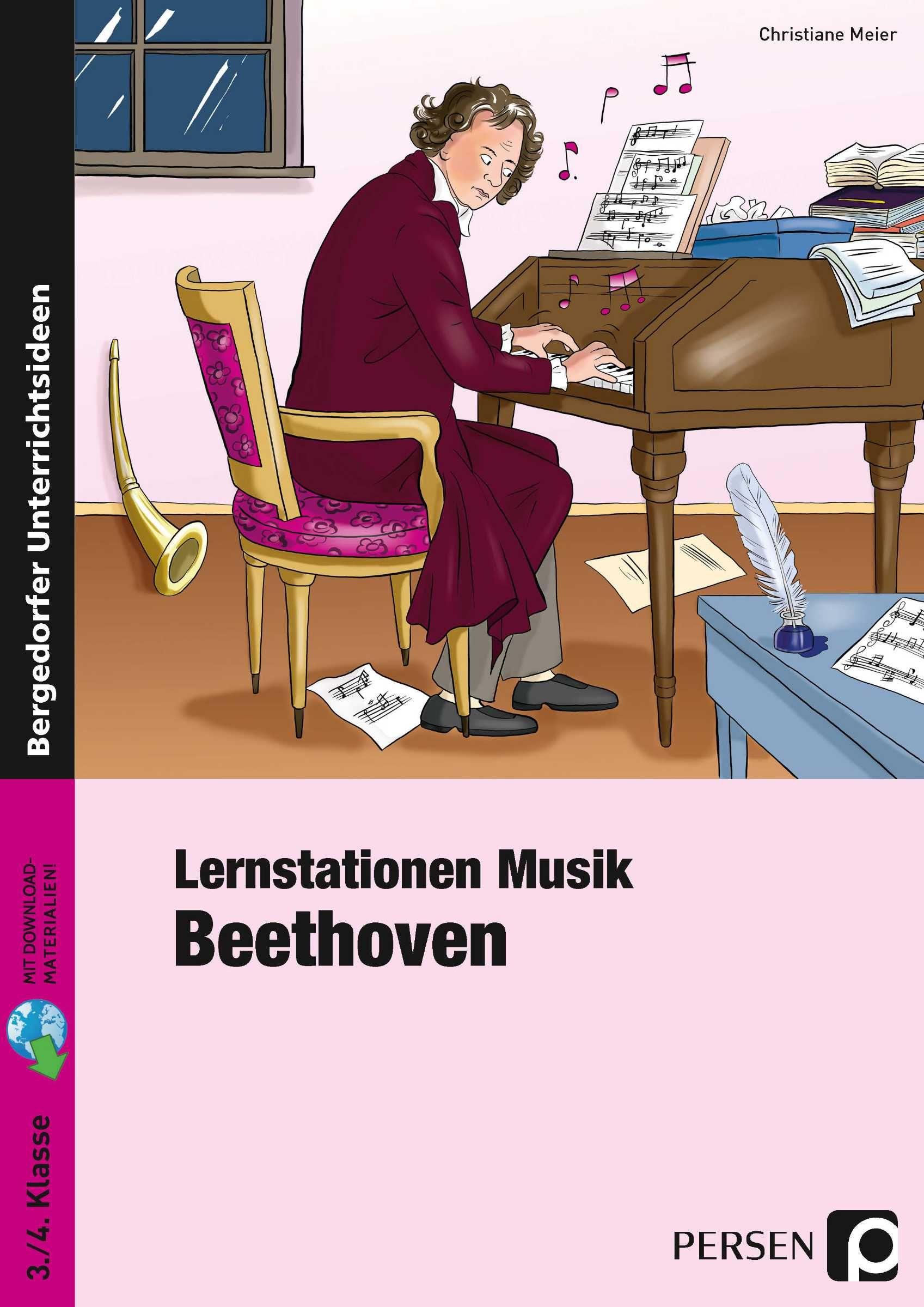 Vorderes Coverbild Lernstationen Musik: Beethoven