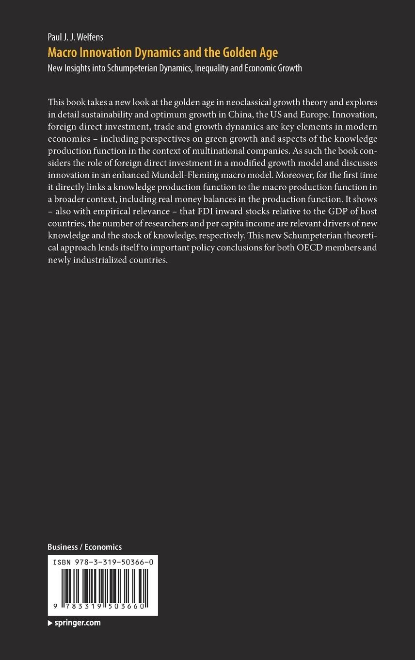 Rückseitencover Macro Innovation Dynamics and the Golden Age