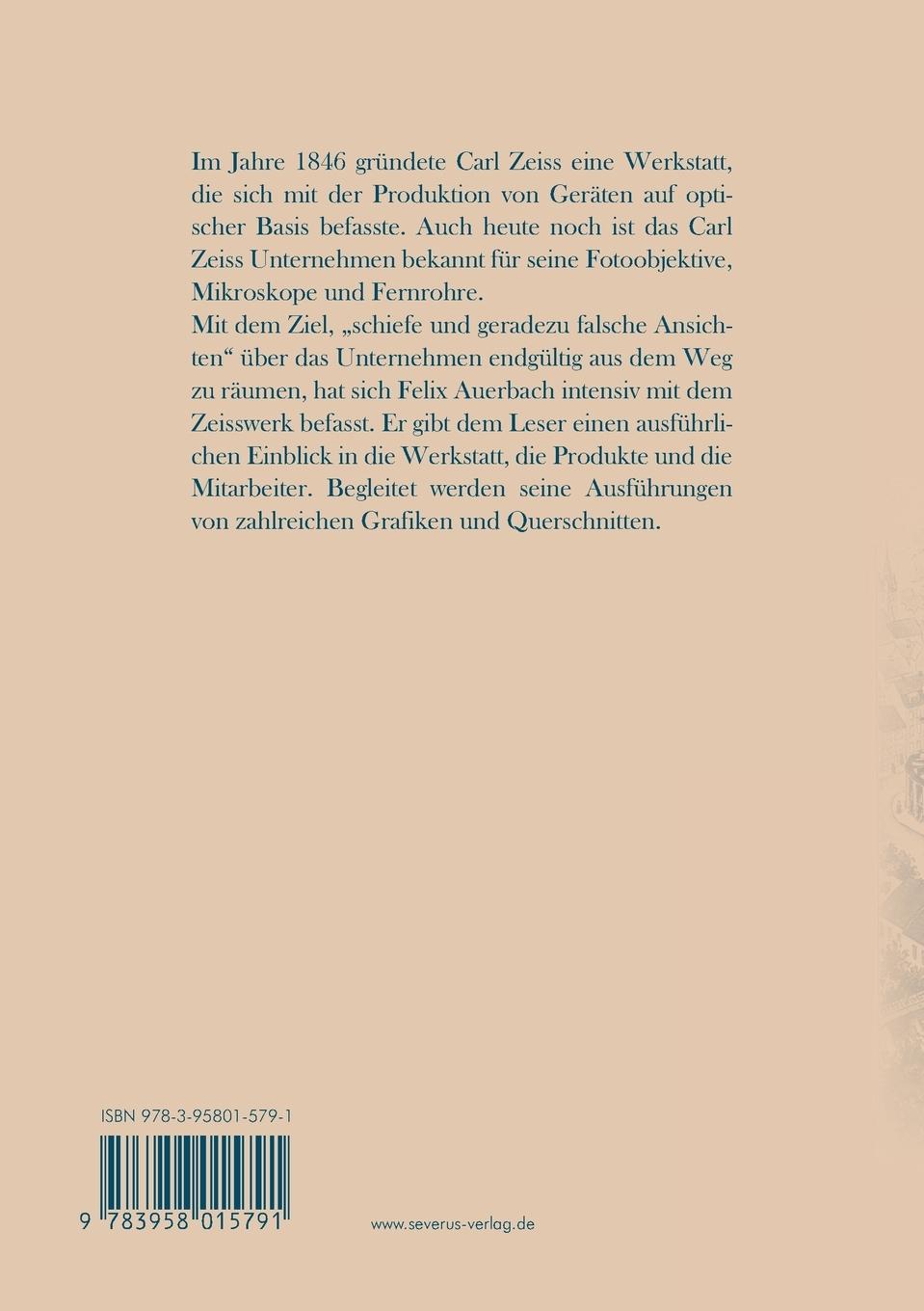 Rückseitencover Das Zeisswerk und die Carl-Zeiss-Stiftung in Jena