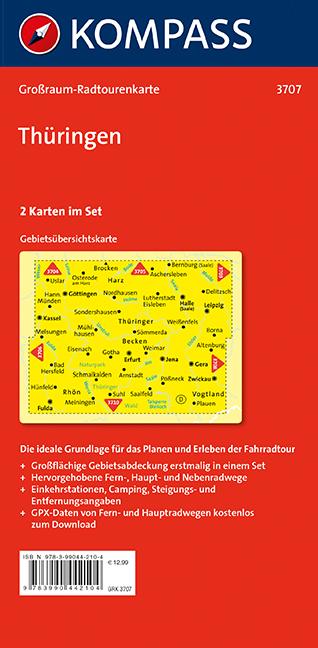 Rückseitencover Thüringen  1:125 000