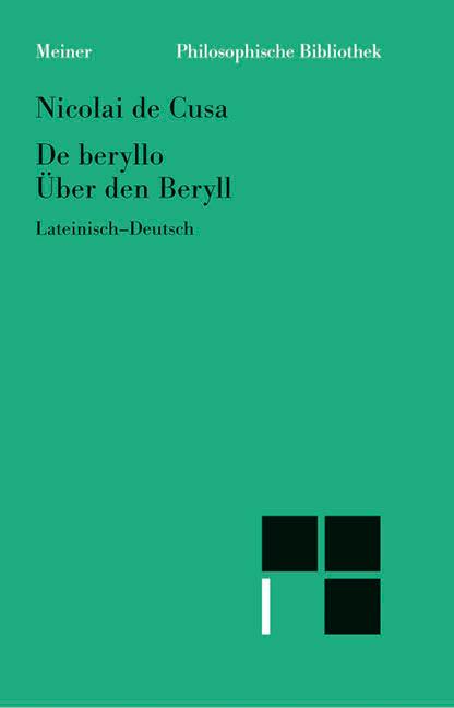 Vorderes Coverbild Über den Beryll. De beryllo