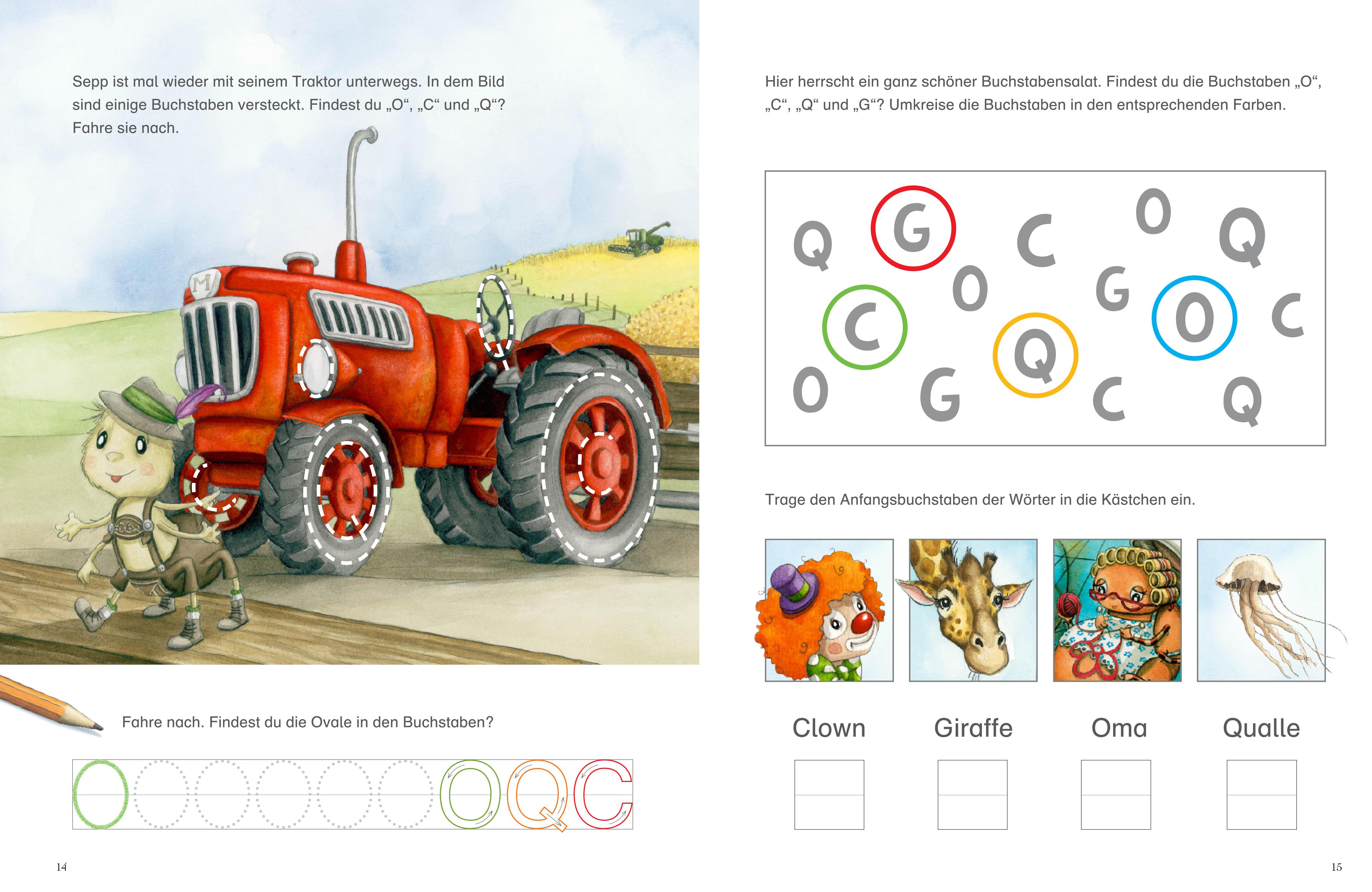 Beispielinhalt (Bild) Die kleine Spinne Widerlich - Meine ersten Buchstaben
