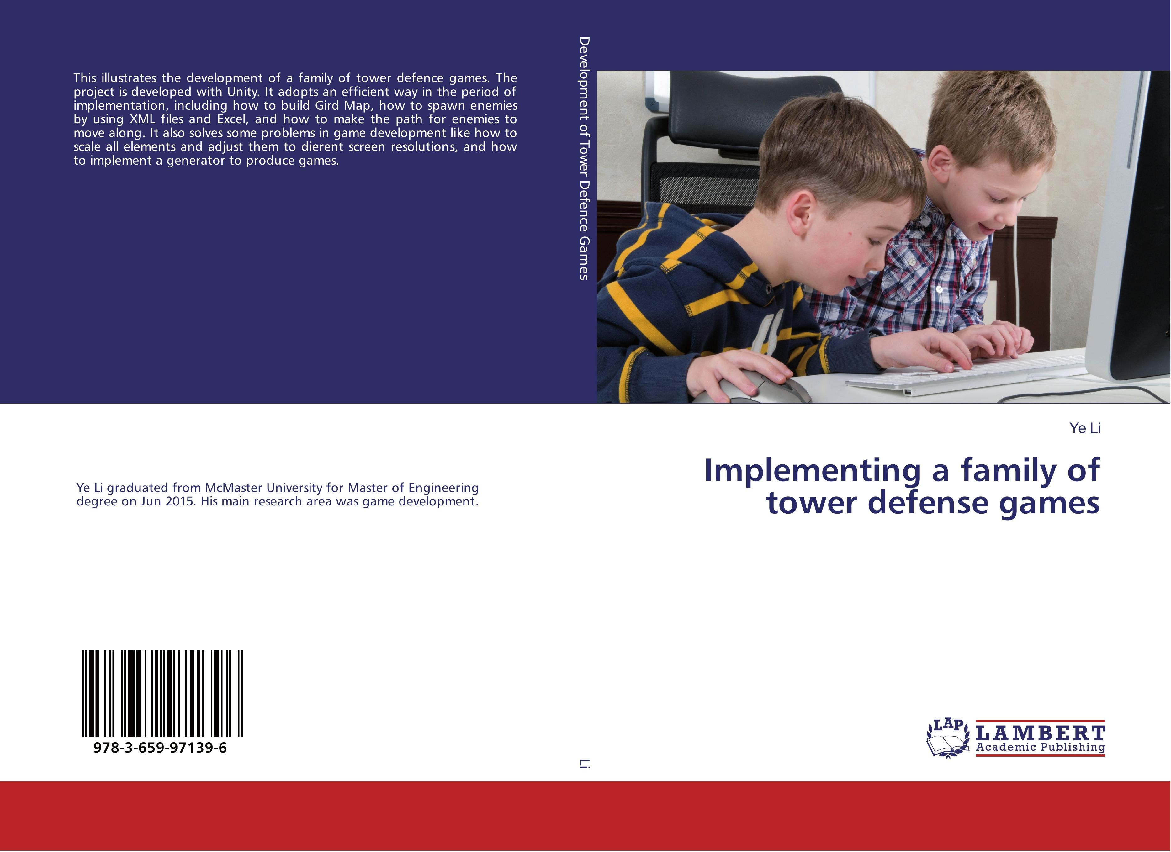Vorderes Coverbild Implementing a family of tower defense games