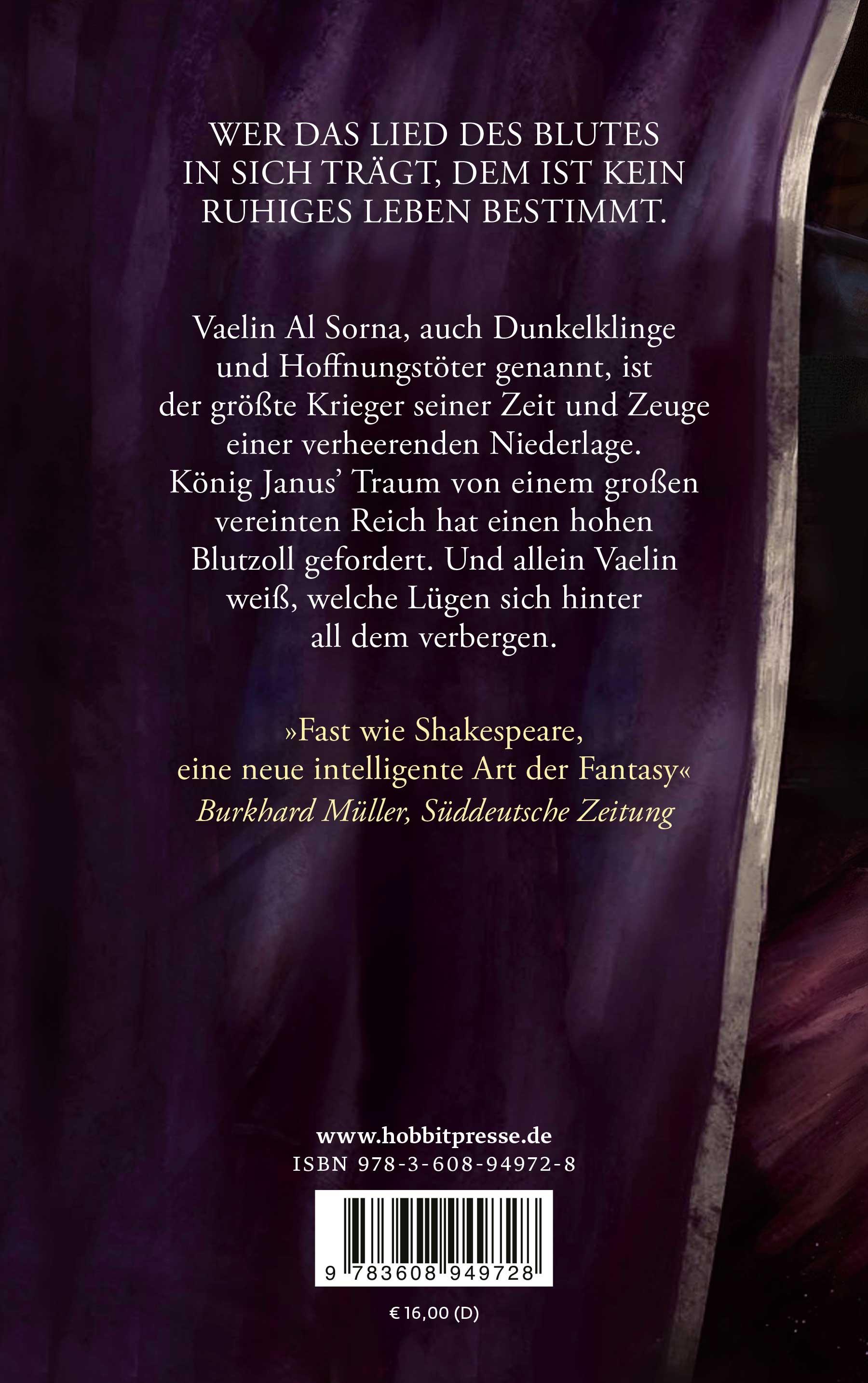 Rückseitencover Der Herr des Turmes (Rabenschatten, Bd. 2)